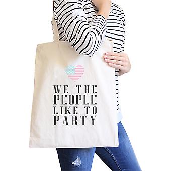 We The People Natural Cotton Canvas Bag Funny Gifts For 4th of July