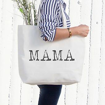 Mama Typewriter Canvas Bag Tote Diaper Book Grocery Bag For Mom Mother's Day