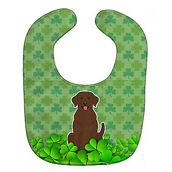 Carolines Schätze BB6197BIB Chocolate Labrador Kleeblätter Baby Lätzchen