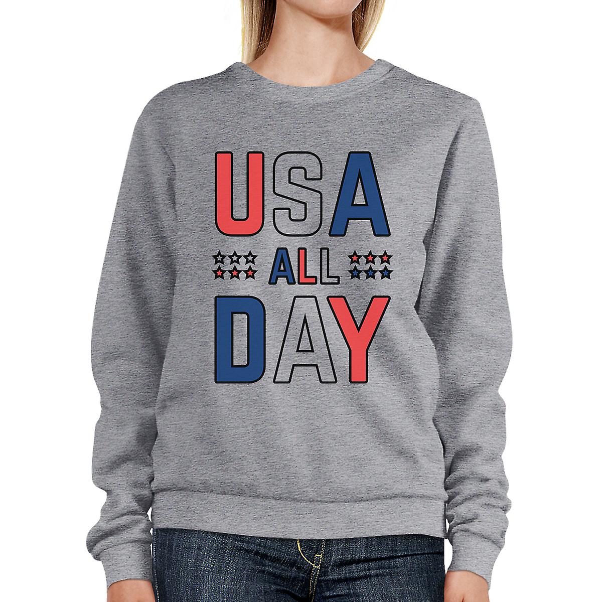 usa all day unique design graphic sweatshirt for independence