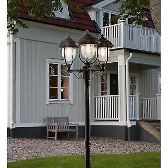 Konstsmide Parma schwarz Auffahrt 3 Outdoor-Pole Laternenschein