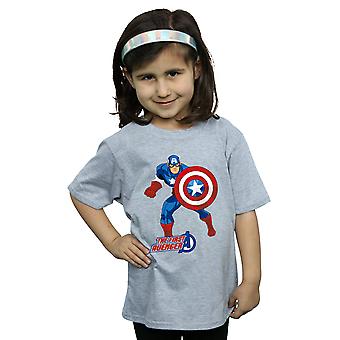 Bewundern Sie Mädchen Captain America das erste Avenger-T-Shirt